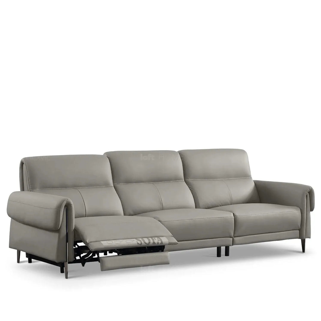 Modern genuine leather electric recliner 3 seater sofa cheers situational feels.