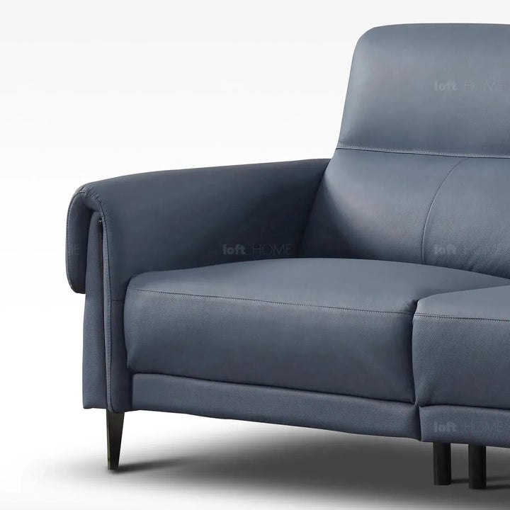 Modern genuine leather electric recliner 3 seater sofa cheers in details.
