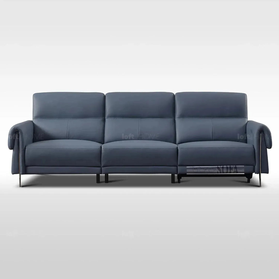 Modern genuine leather electric recliner 3 seater sofa cheers in real life style.