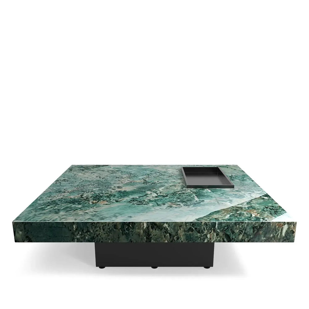 Modern marble coffee table pedro in white background.