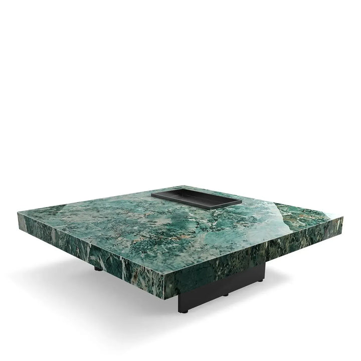 Modern marble coffee table pedro in close up details.
