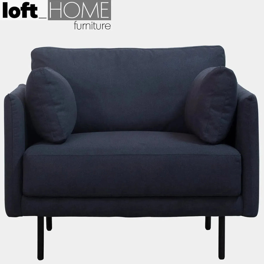 Modern microfiber leather 1 seater sofa miro primary product view.