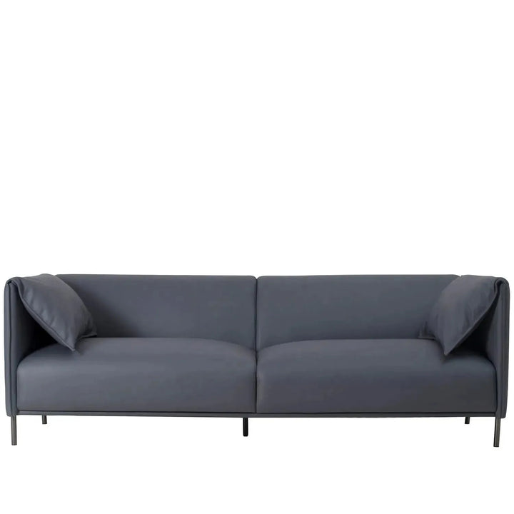 Modern microfiber leather 3 seater sofa beam in white background.
