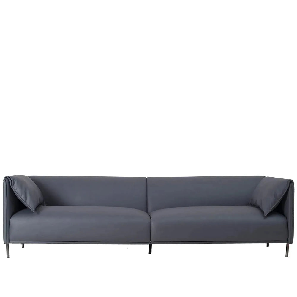 Modern microfiber leather 4 seater sofa beam in white background.