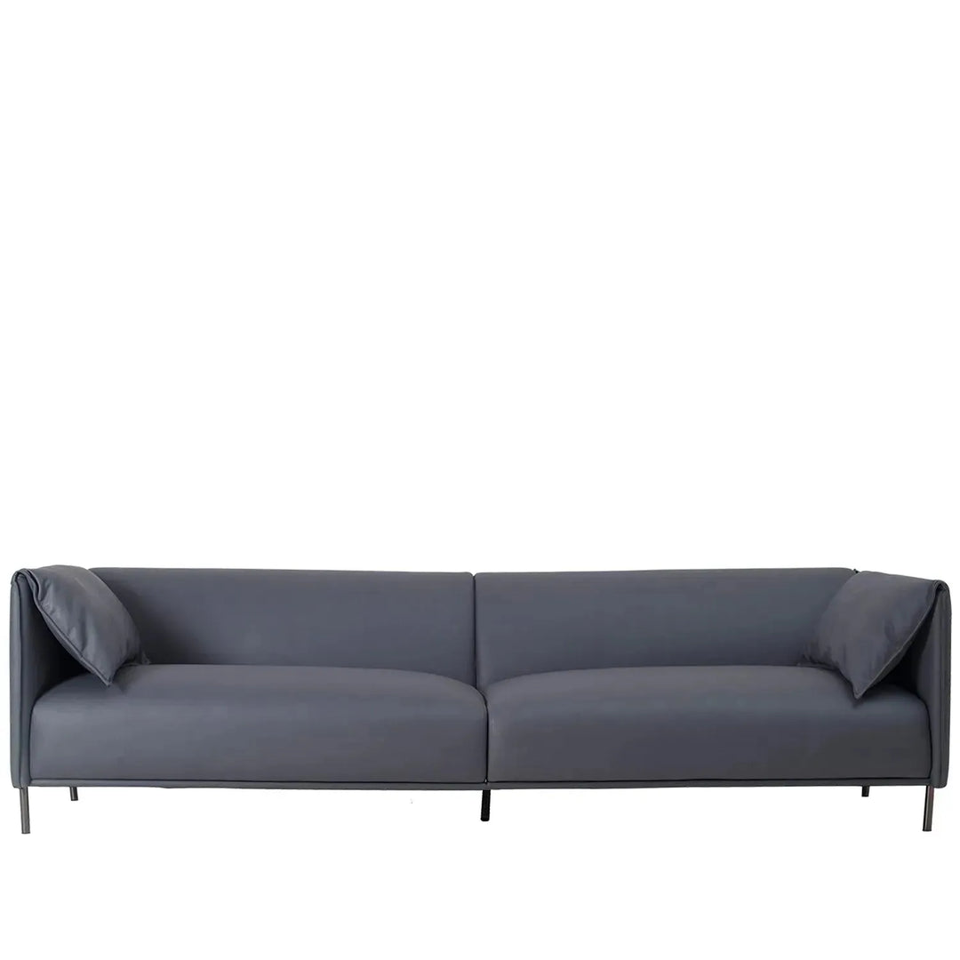 Modern microfiber leather 4 seater sofa beam in white background.