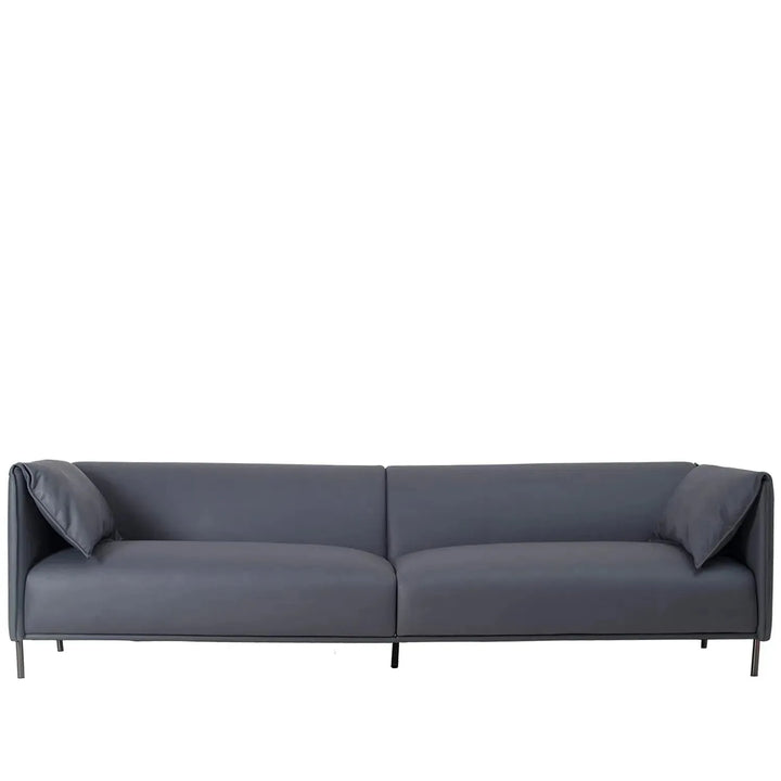 Modern microfiber leather 4 seater sofa beam in white background.