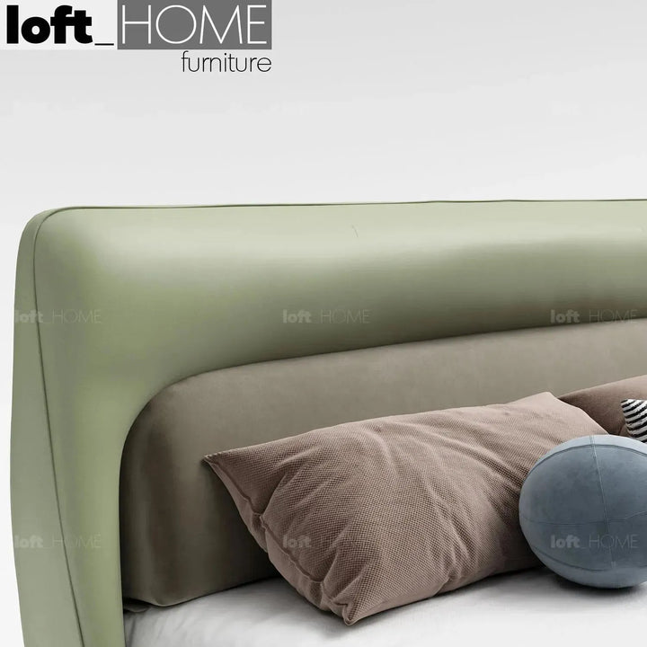 Modern microfiber leather bed raffety conceptual design.
