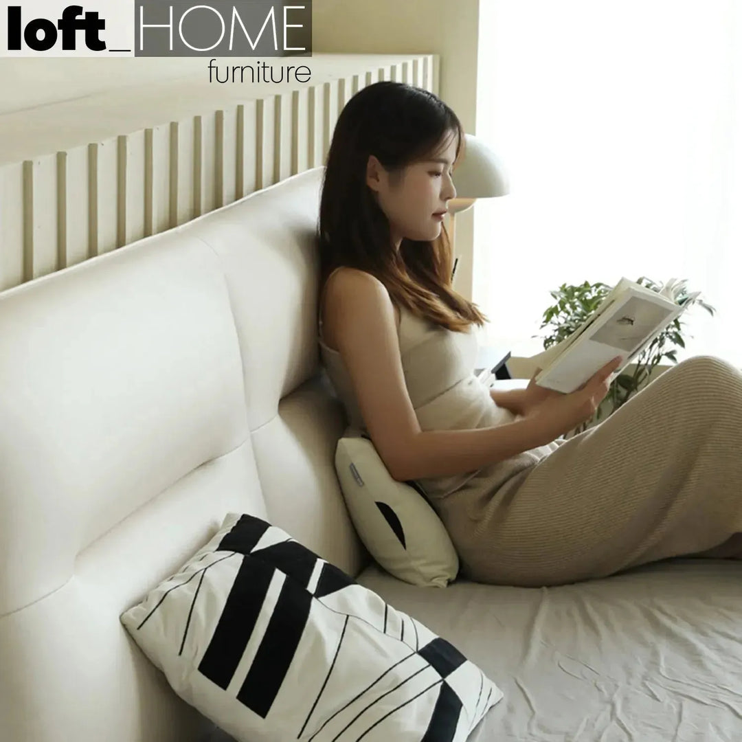 Modern microfiber leather bed skye environmental situation.
