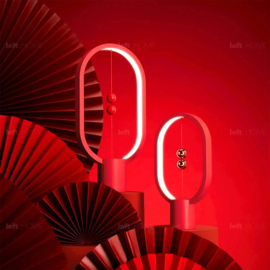 Contemporary plastic charging table lamp heng l in panoramic view.