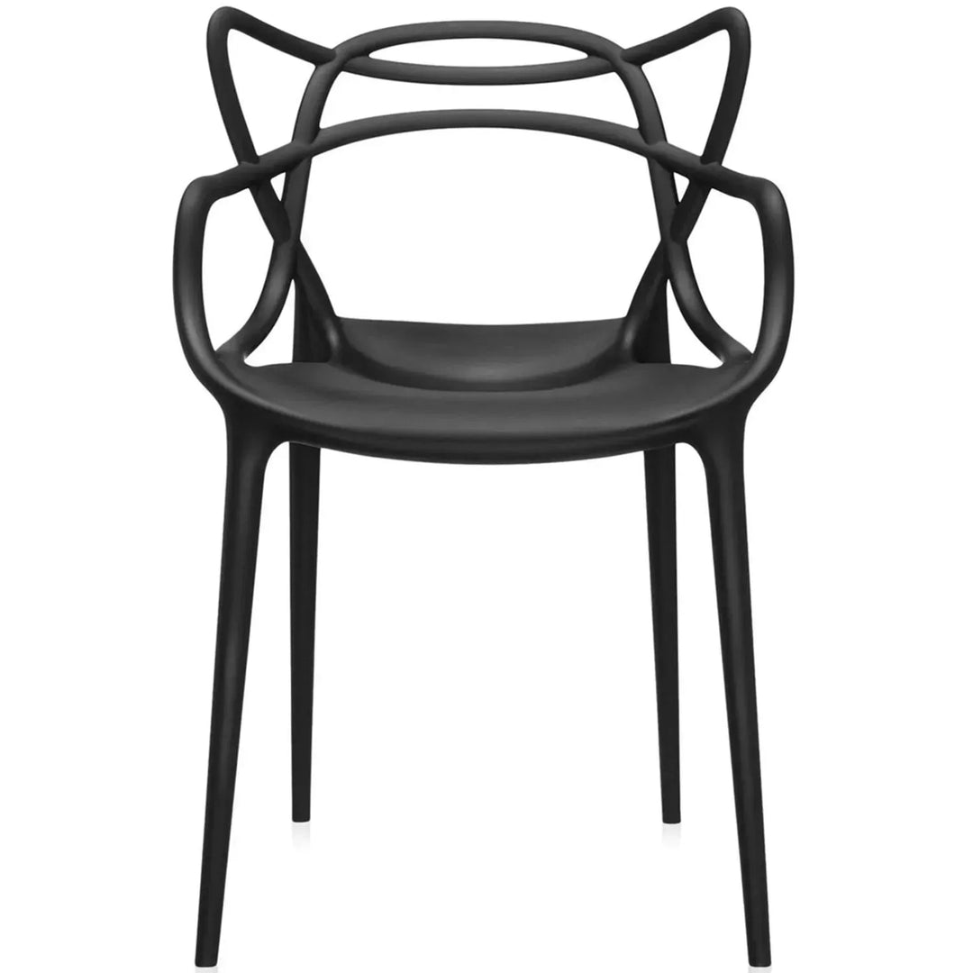 Contemporary plastic dining chair loop material variants.