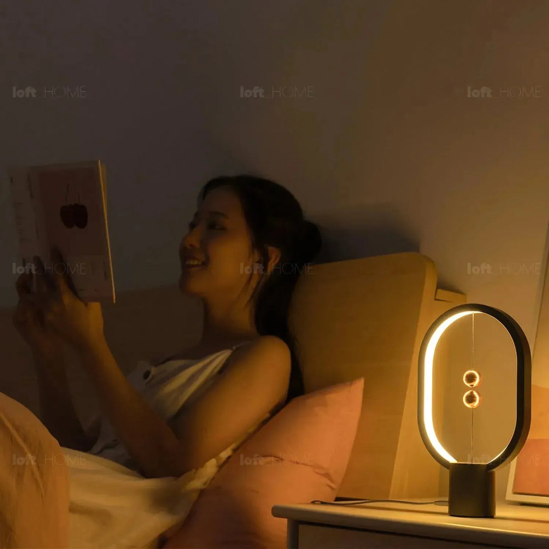 Contemporary plastic plug in table lamp heng s color swatches.