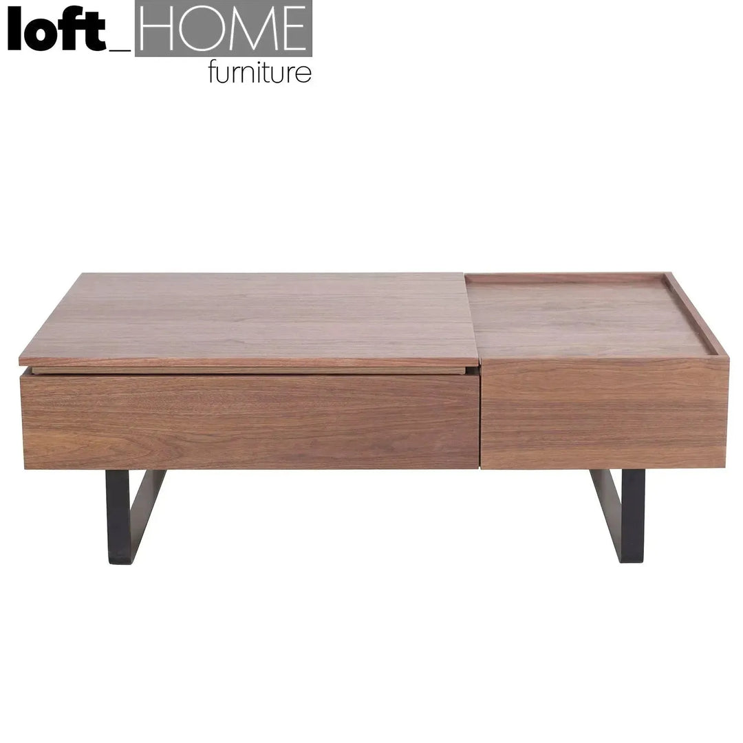 Modern plywood lift top coffee table luca in details.