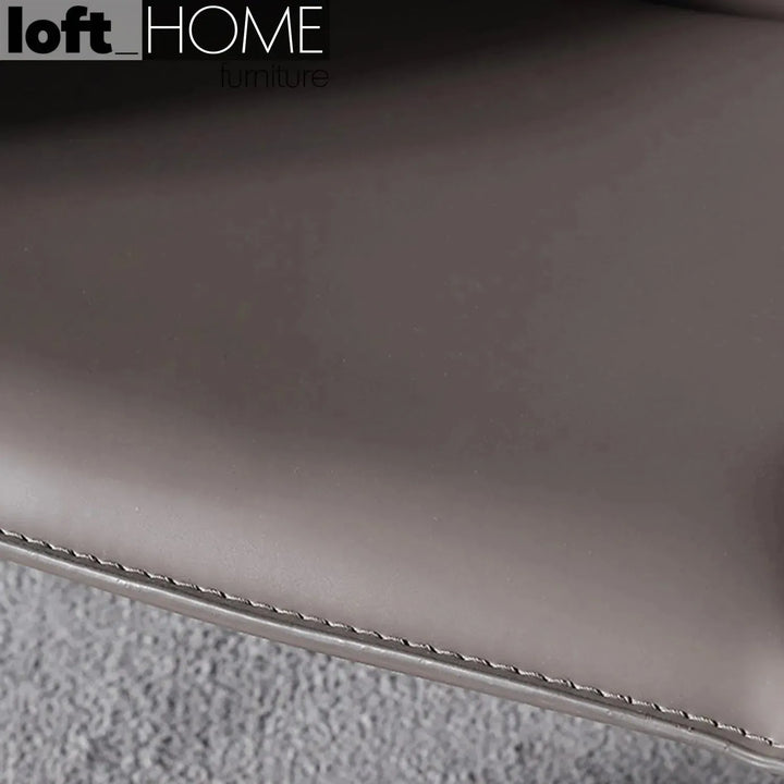 Modern pu leather dining chair silver in real life style.