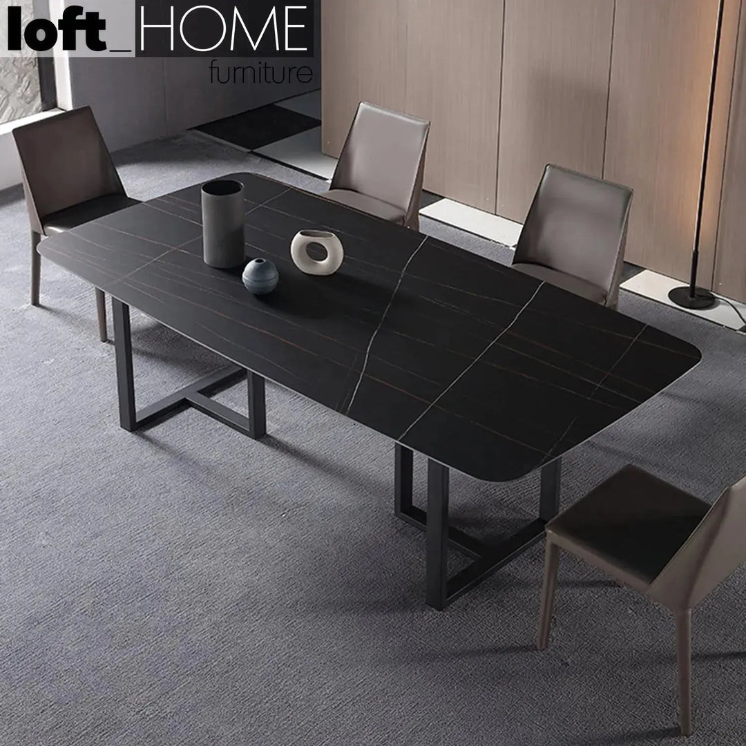 Modern pu leather dining chair silver material variants.