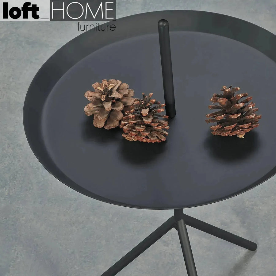 Minimalist steel side table dwell primary product view.