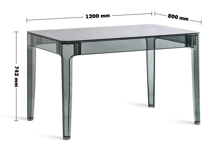 Contemporary tempered glass dining table cielo s size charts.