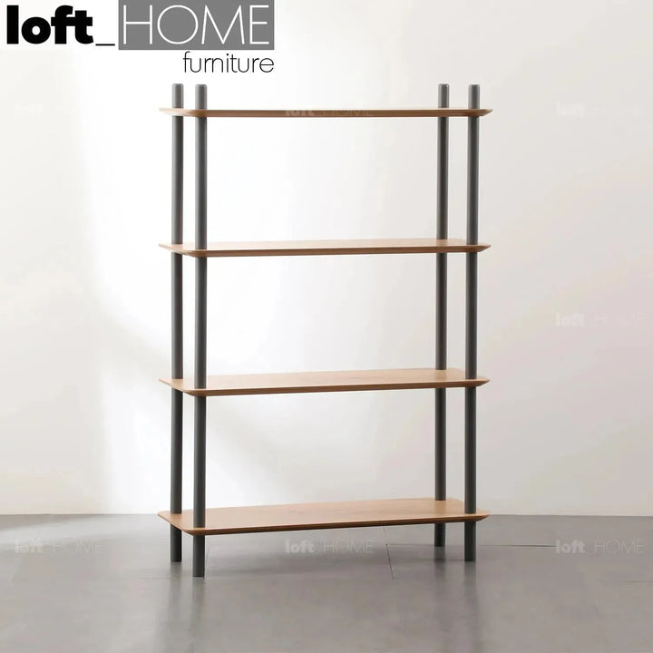 Modern wood display shelf hanover 4 primary product view.
