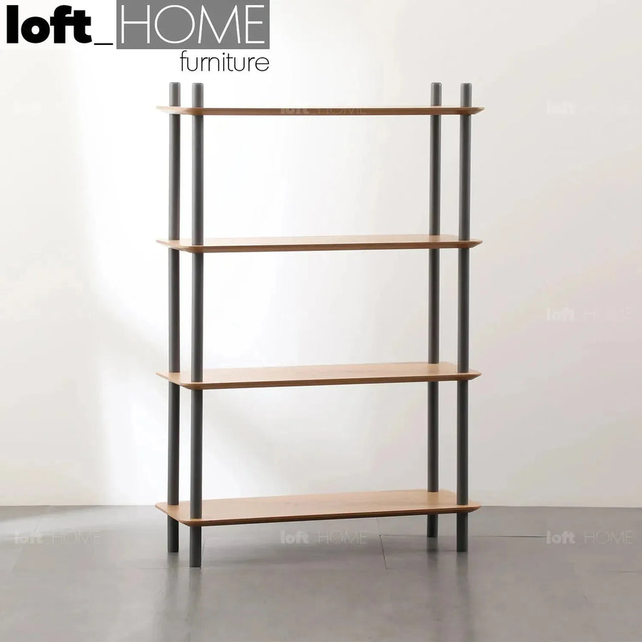 Modern wood display shelf hanover 4 primary product view.