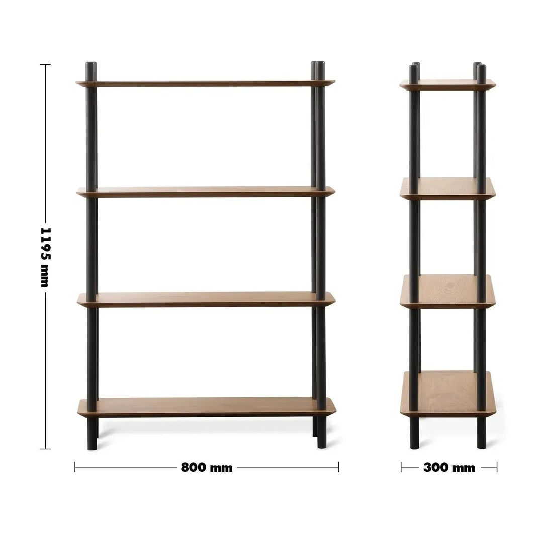 Modern wood display shelf hanover 4 size charts.