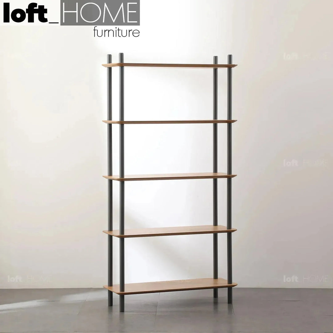Modern wood display shelf hanover 5 primary product view.
