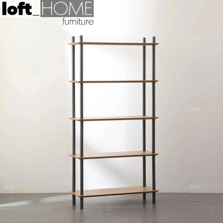 Modern wood display shelf hanover 5 primary product view.