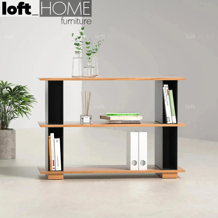 Modern wood side table valeen primary product view.