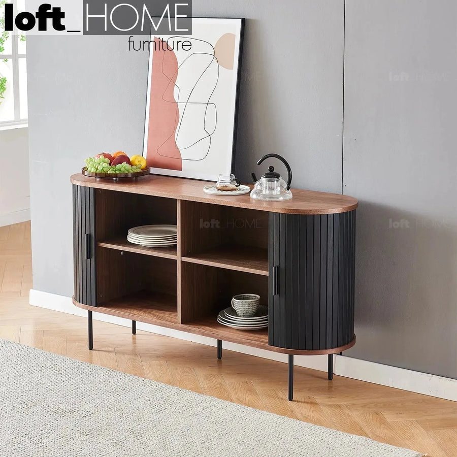 Modern wood storage cabinet harper primary product view.