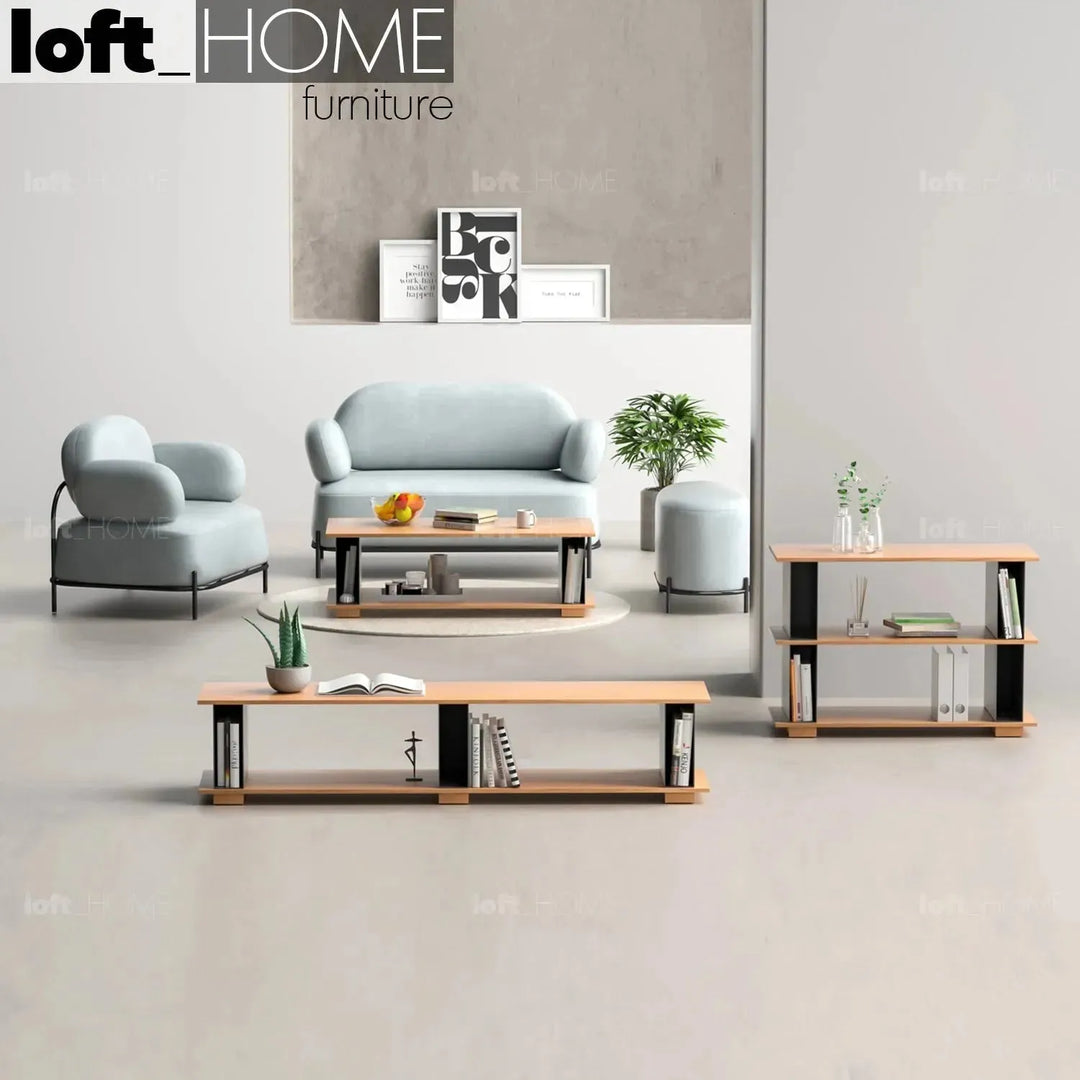 Modern wood tv console valeen material variants.