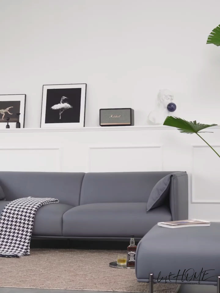 Modern microfiber leather 1 seater sofa beam situational feels.