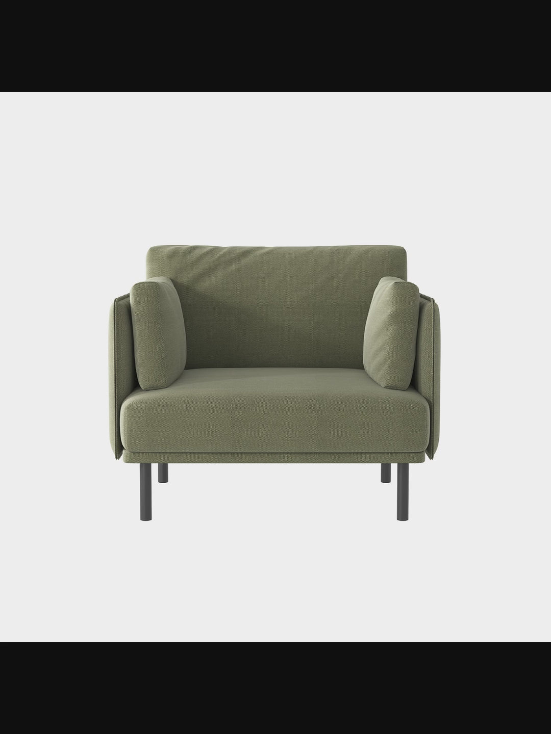 Minimalist fabric 1 seater sofa muti conceptual design.