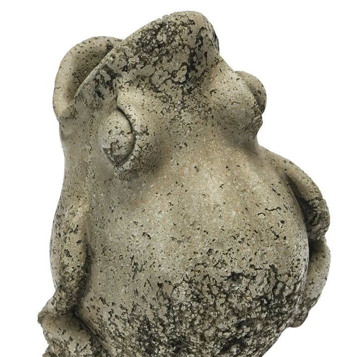 Resin and cement frog planter decor size charts.