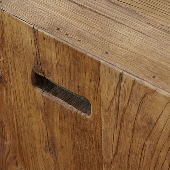 Rustic elm wood coffee table fortress elm in real life style.