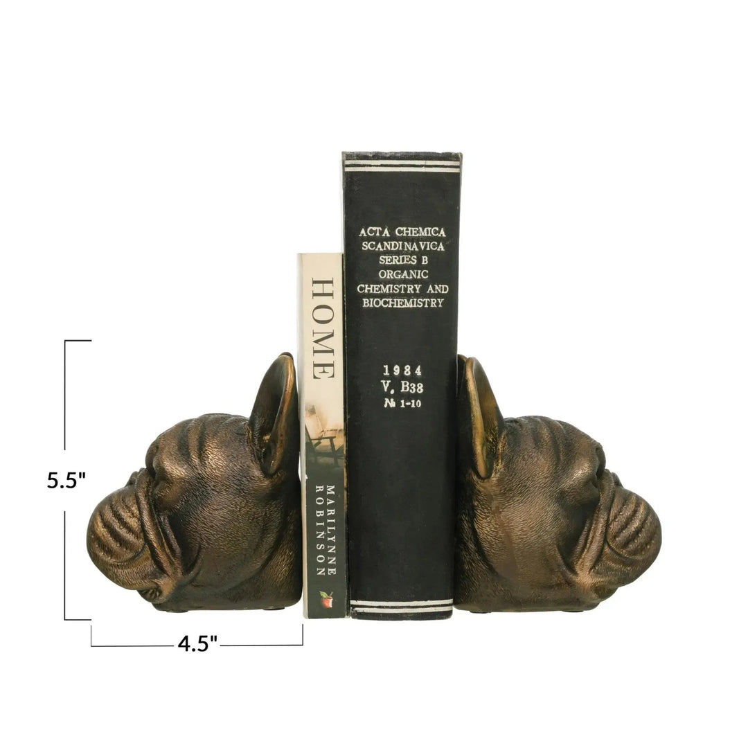 S/2 4-3/4"l resin dog (2pcs set) decor size charts.