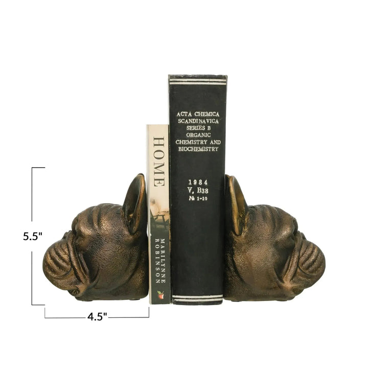 S/2 4-3/4"l resin dog (2pcs set) decor size charts.