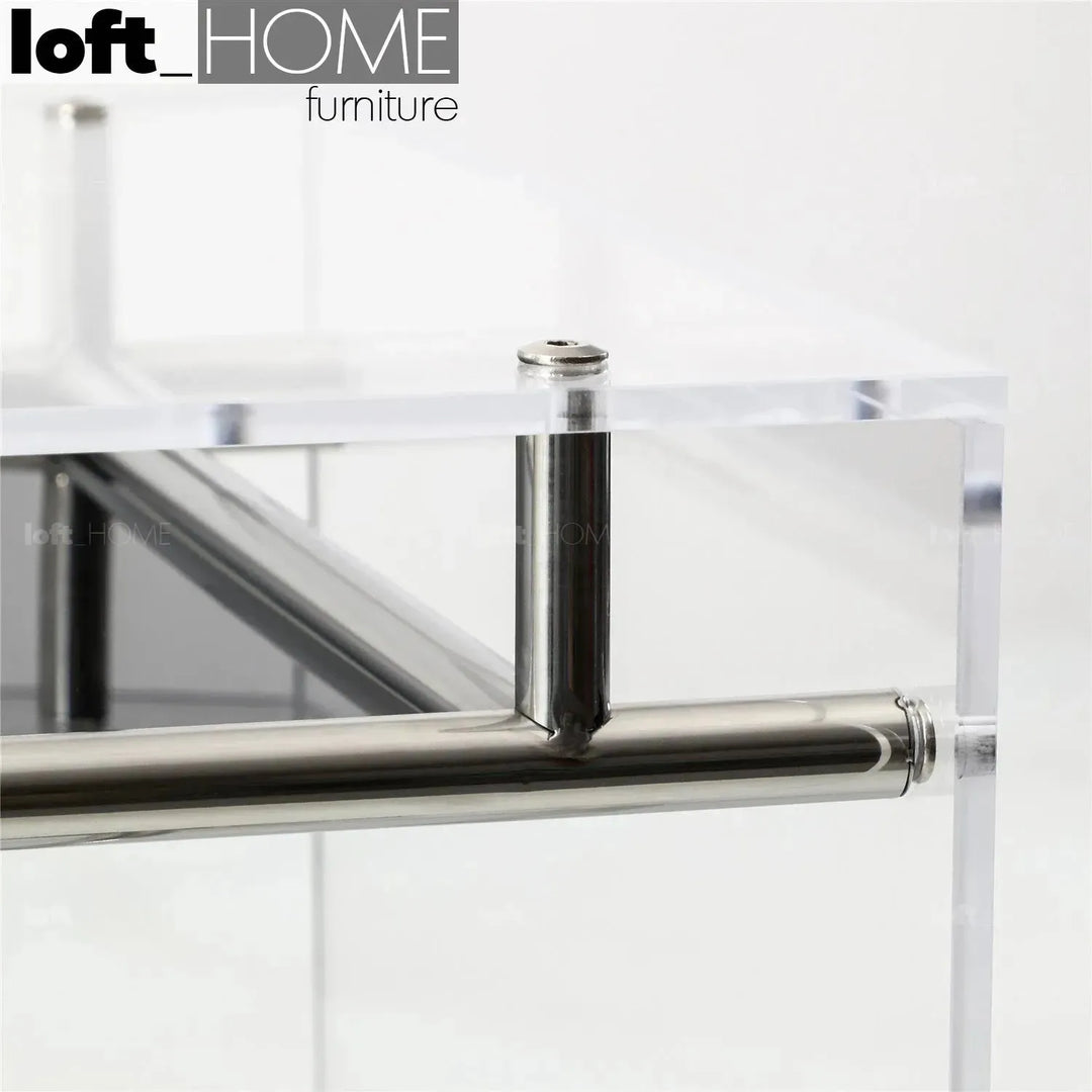 Contemporary acrylic side table josy material variants.