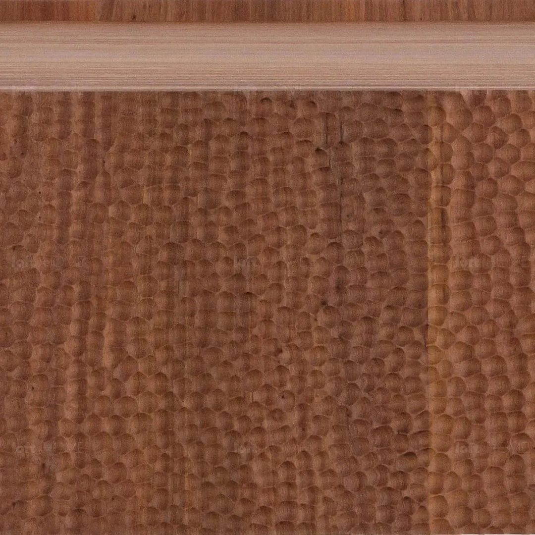 Scandinavian elm wood coffee table savvy in still life.