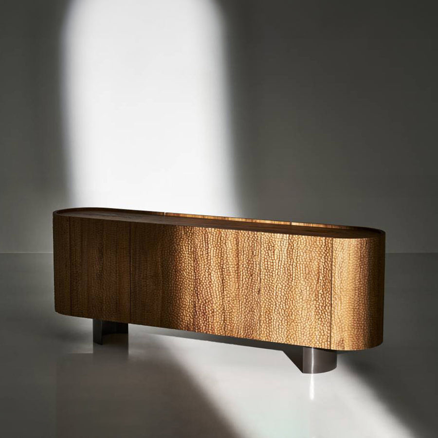 Scandinavian elm wood storage cabinet vortex primary product view.