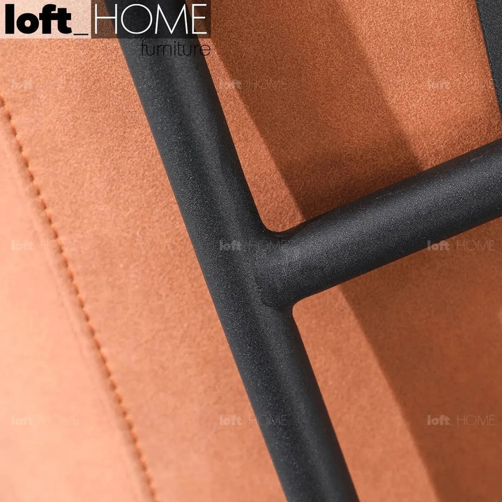 Modern fabric 1 seater sofa mango with context.