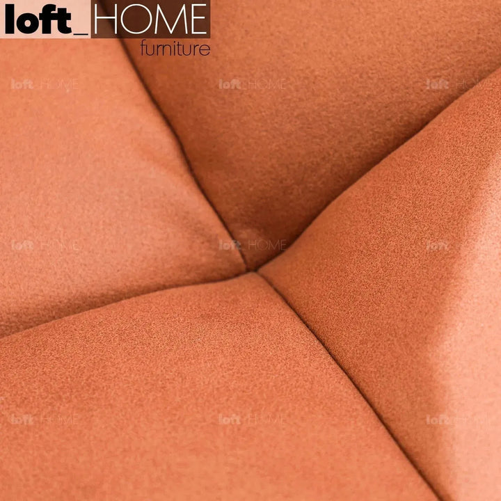 Modern fabric 1 seater sofa mango in real life style.
