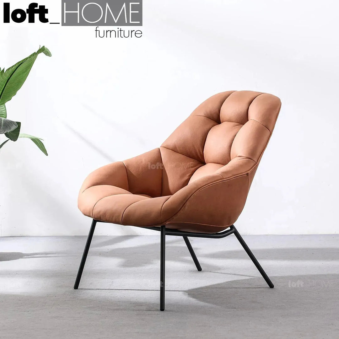 Modern fabric 1 seater sofa mango primary product view.