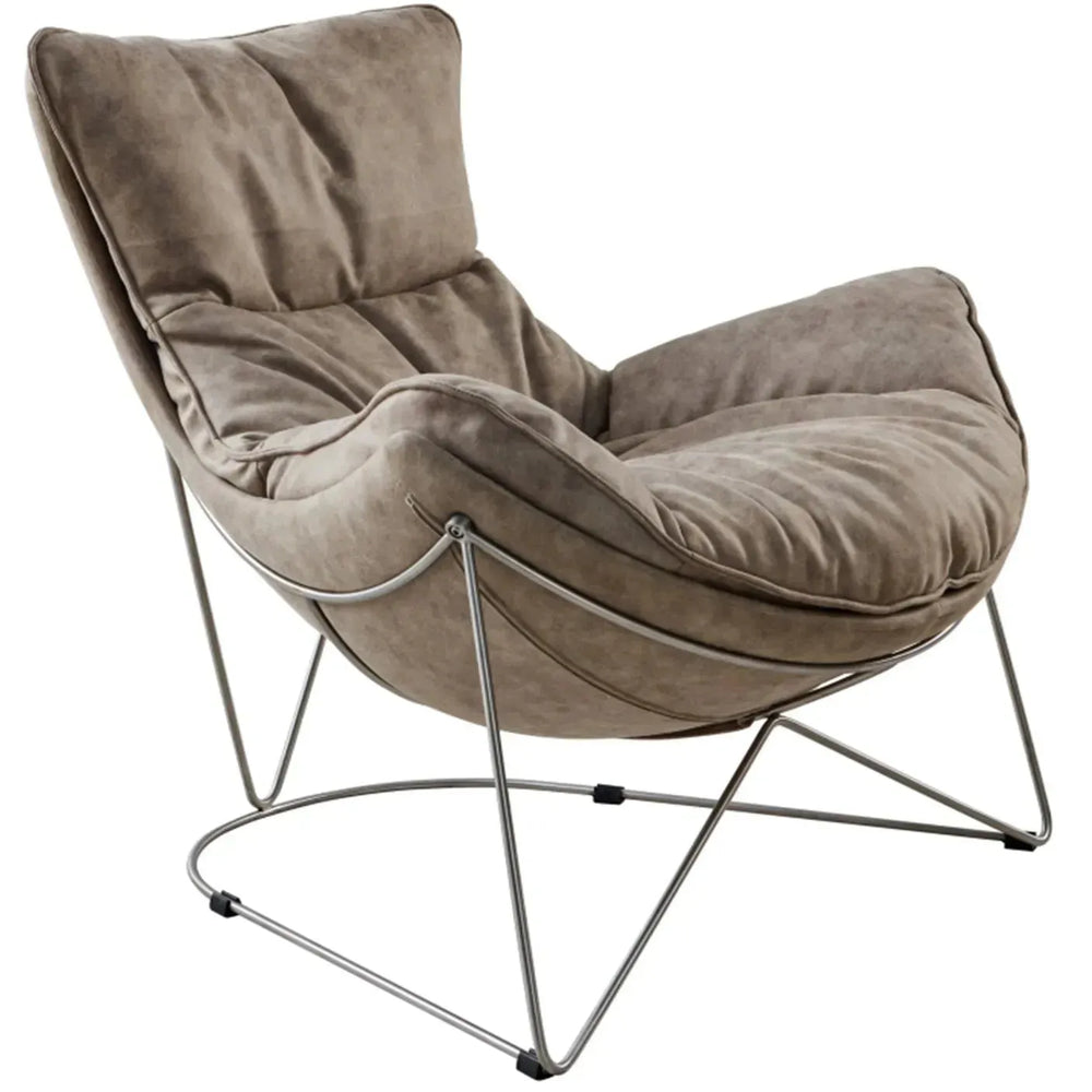 Industrial fabric 1 seater sofa neptune in white background.