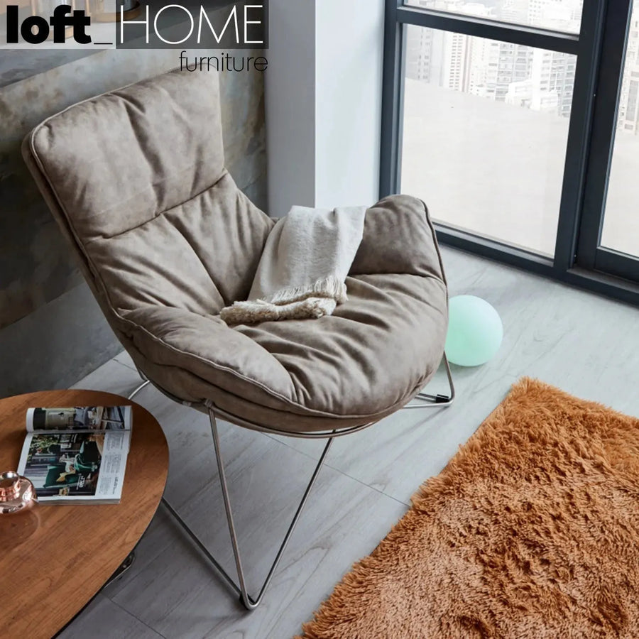 Industrial fabric 1 seater sofa neptune primary product view.