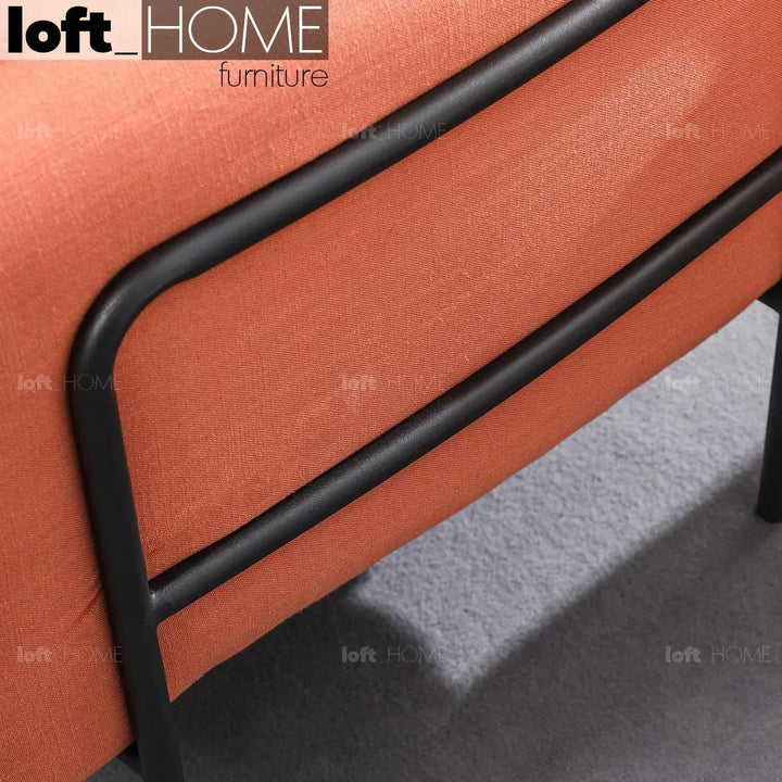 Modern fabric 2 seater sofa helga in details.