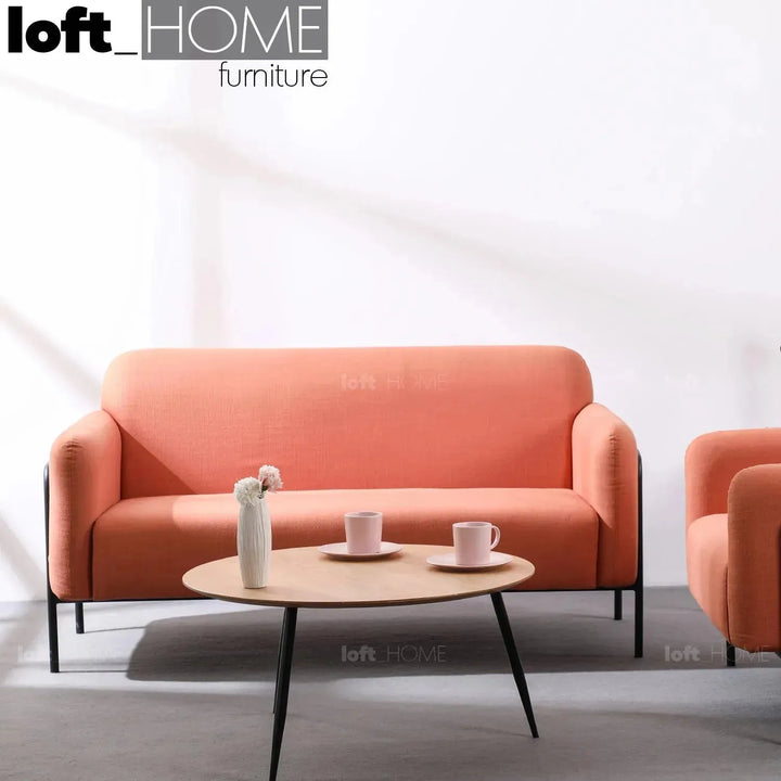 Modern fabric 2 seater sofa helga primary product view.