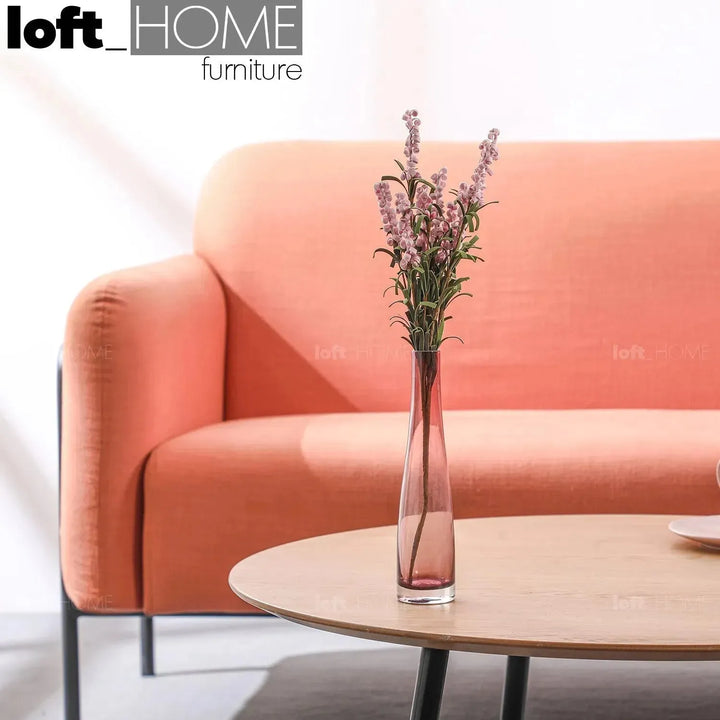 Modern fabric 2 seater sofa helga material variants.