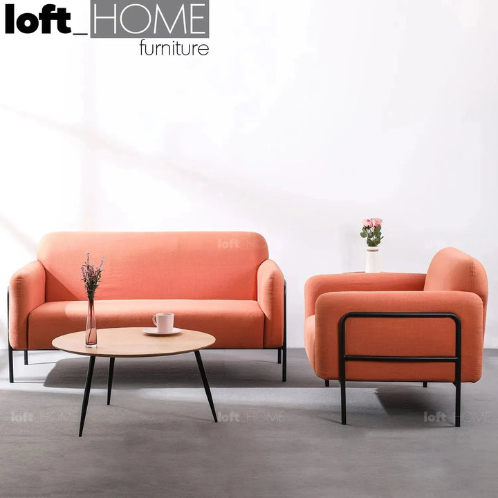 Modern fabric 2 seater sofa helga color swatches.