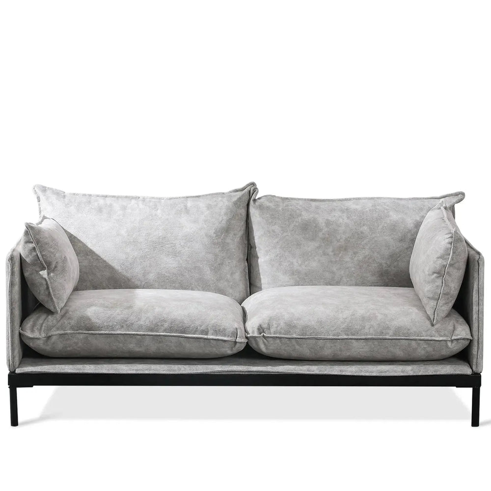 Modern fabric 2 seater sofa liam in white background.