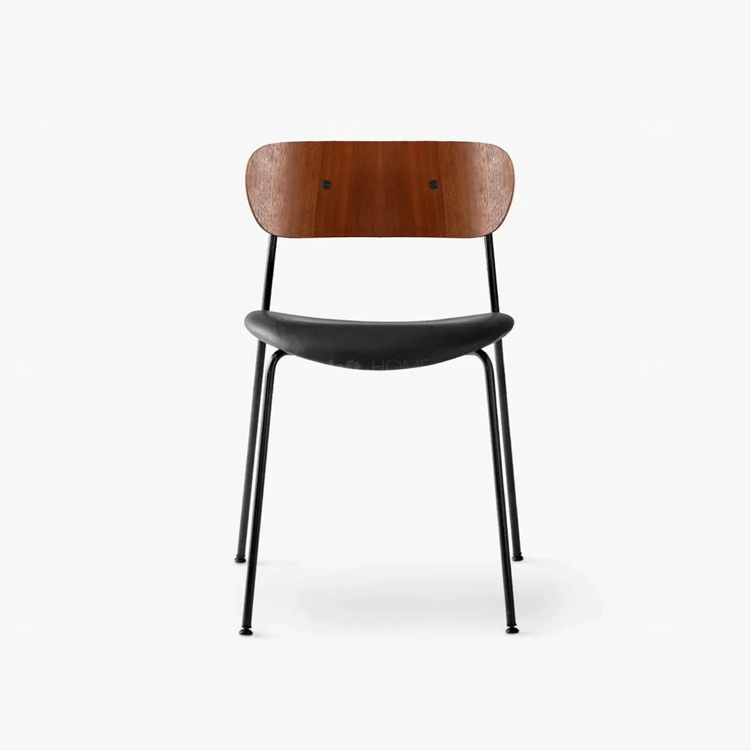 Industrial leather dining chair pavilion av1 material variants.