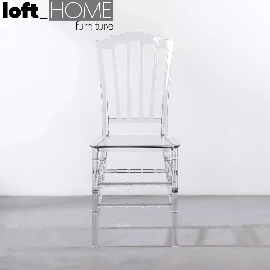 Contemporary plastic dining chair lenni primary product view.