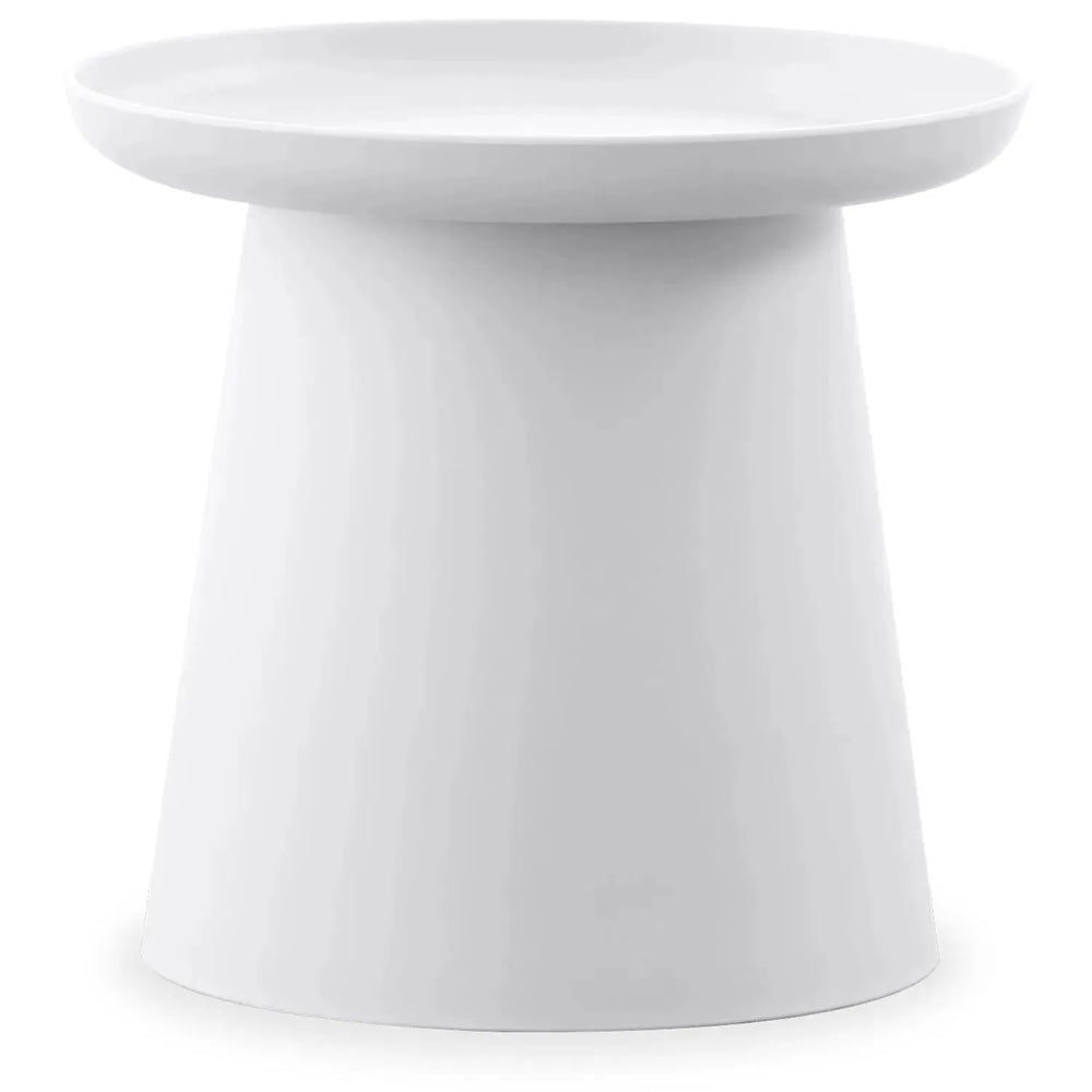 Contemporary plastic side table macaron conceptual design.